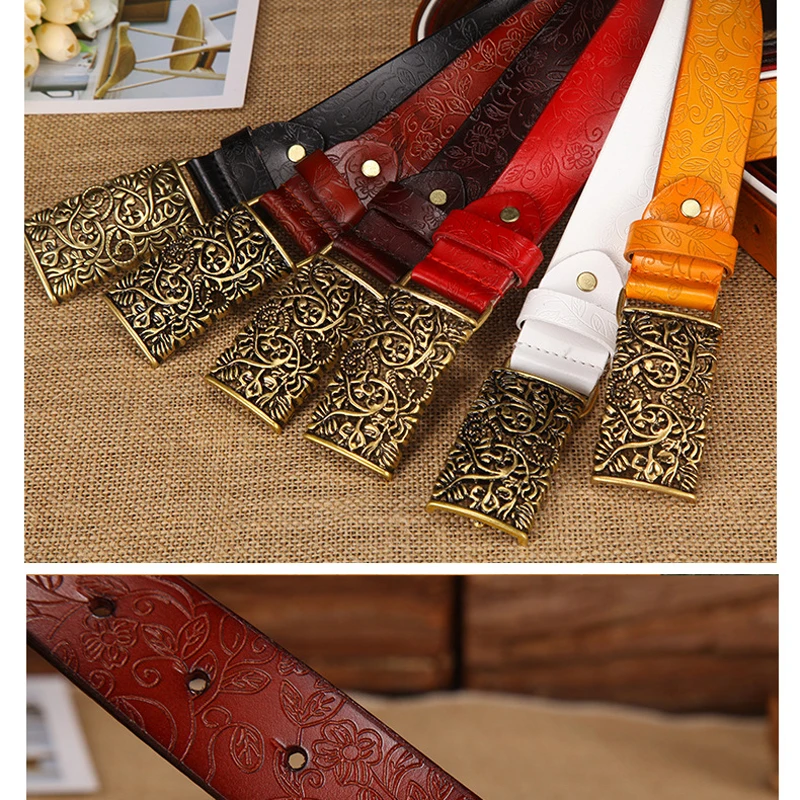 New ceinture female belt hand real leather women strap needle buckle casual style luxury female casual women belts