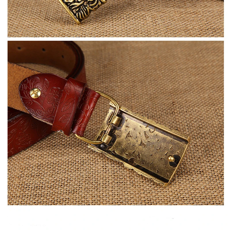 New ceinture female belt hand real leather women strap needle buckle casual style luxury female casual women belts
