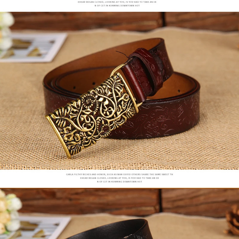 New ceinture female belt hand real leather women strap needle buckle casual style luxury female casual women belts