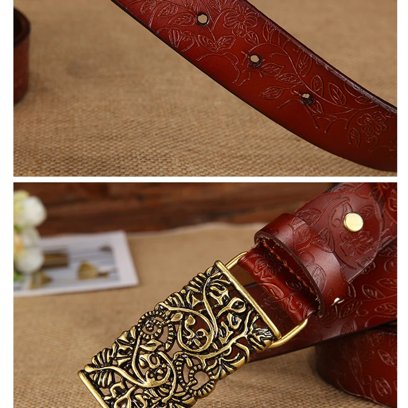 New ceinture female belt hand real leather women strap needle buckle casual style luxury female casual women belts