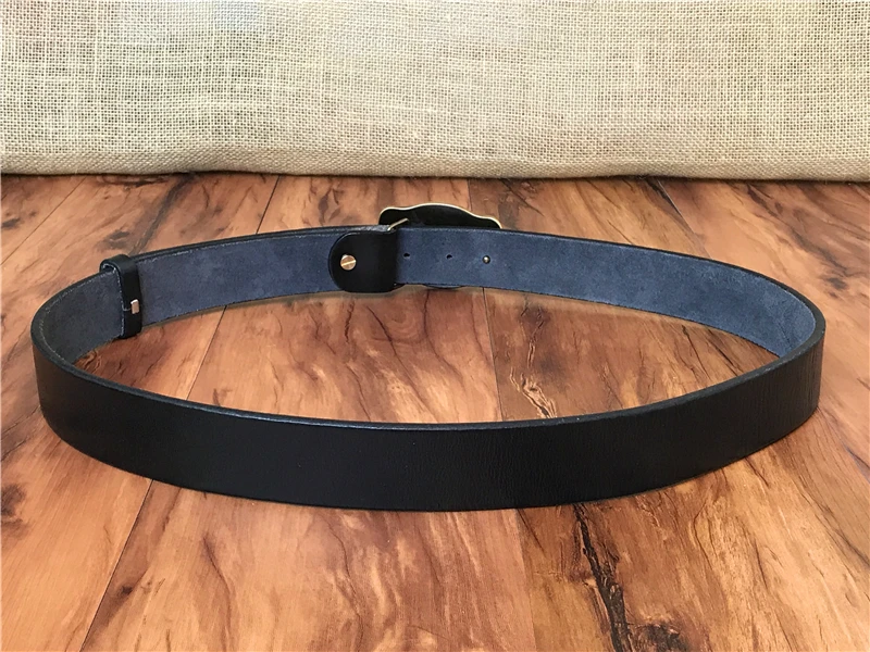 Brass Cowboy Belt Buckle Luxury Men Leather Belt Ceinture Homme Yellow Belts For Men Wide Male Strap Jeans Waist MBT0537