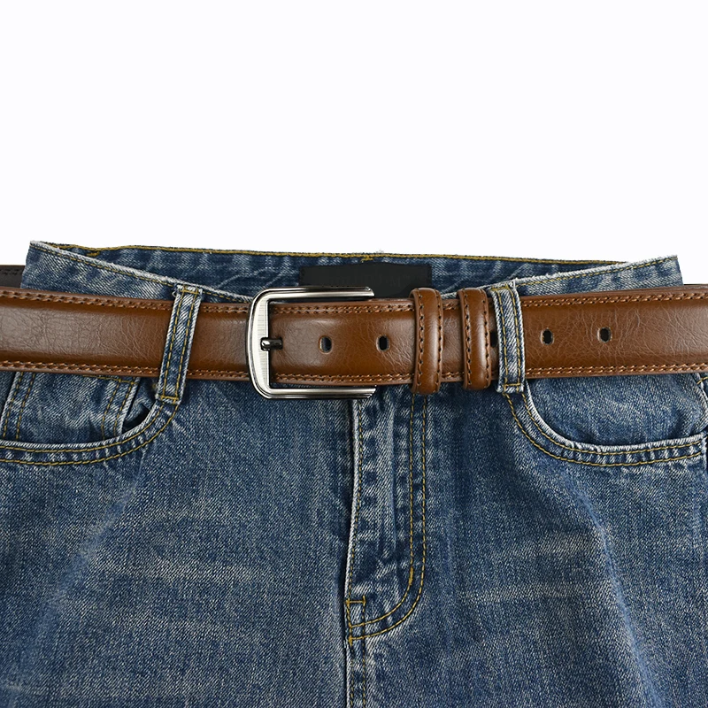 1Pc Deepeel 37mm Wide Leather Men's Belt Business Casual Pin Buckle Waist Belts 110-130cm Man Waistband for Jeans Pants