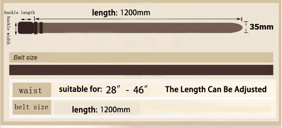 Men's Nylon Belt Toothless Buckle Male Waistband Width:3.4cm Black\Coffee\Blue\Beige \Green Length:110-120cm