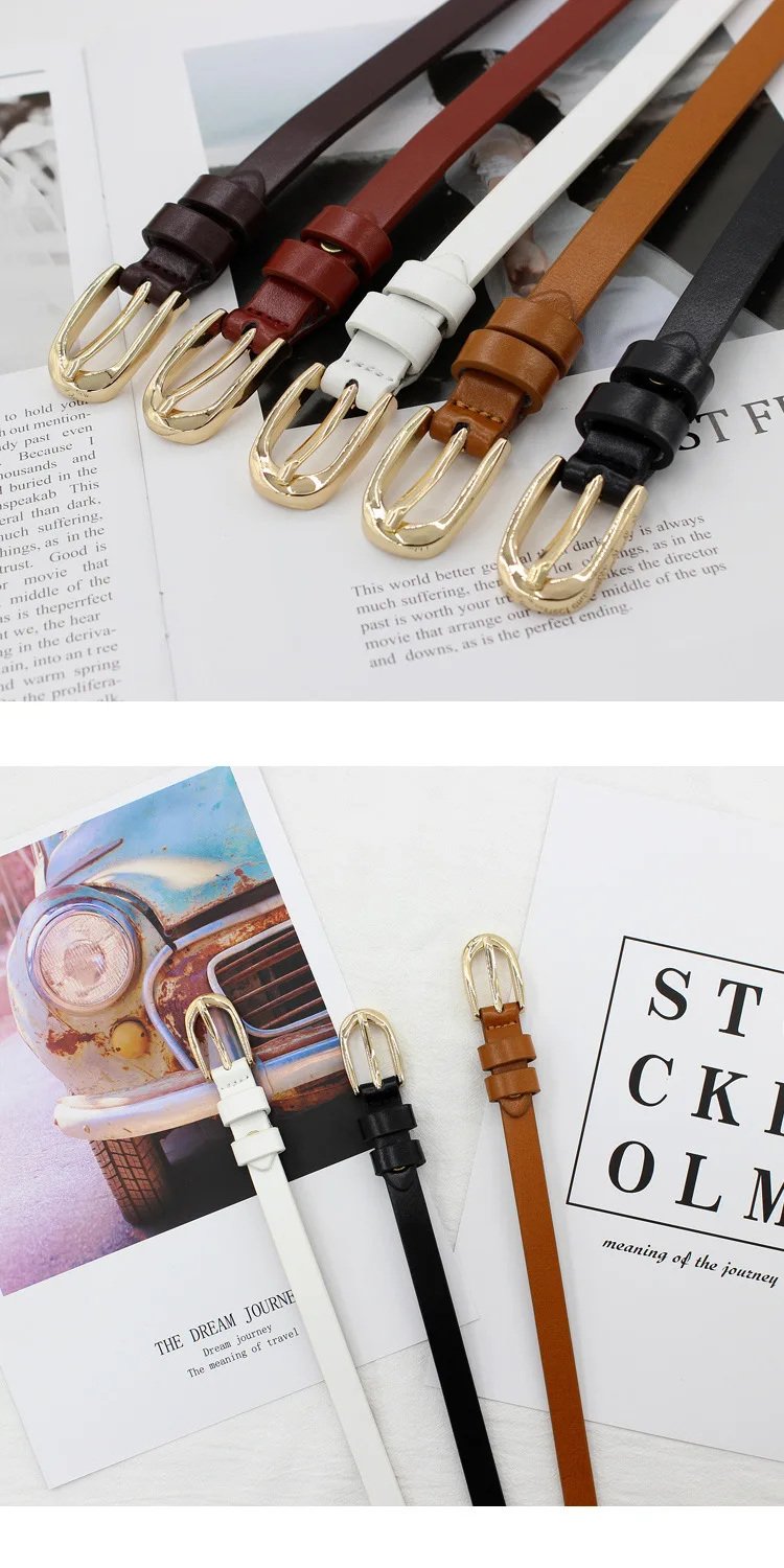 1pc 105cm Fashion Simple Corset Women's Belt for Jeans Black White Brown Leather Belts for Women
