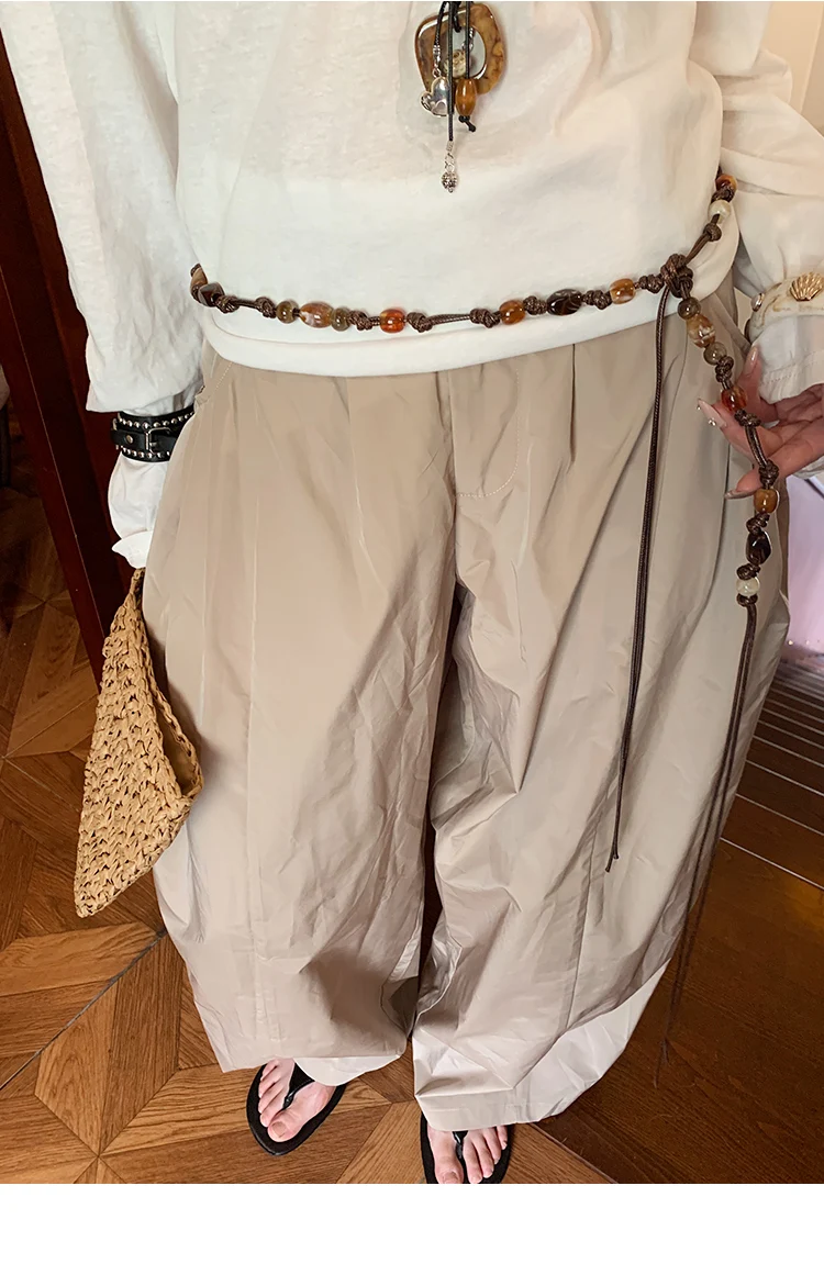 Retro Bohemian Style Woven Bead Waist Rope For Women With Skirts And Jeans Thin Waist Belt