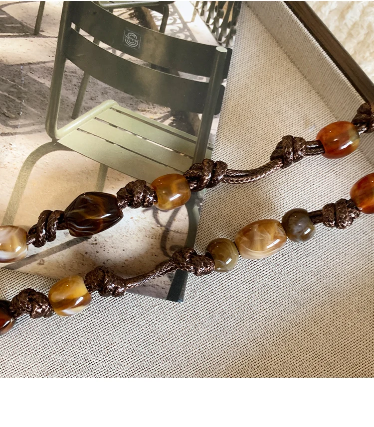 Retro Bohemian Style Woven Bead Waist Rope For Women With Skirts And Jeans Thin Waist Belt