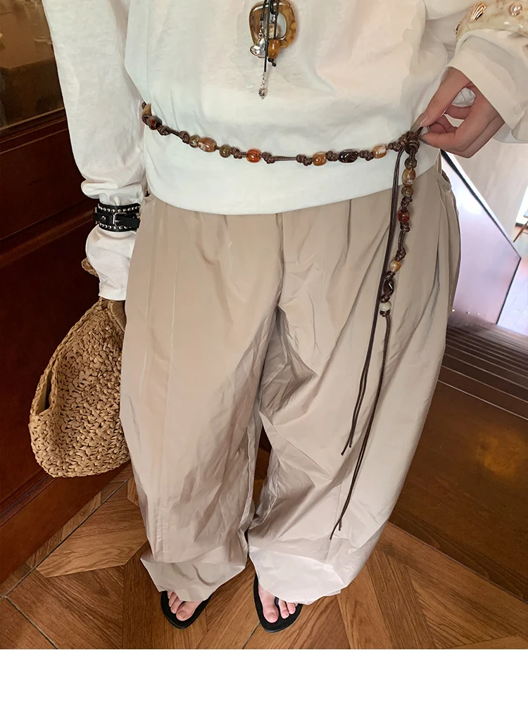 Retro Bohemian Style Woven Bead Waist Rope For Women With Skirts And Jeans Thin Waist Belt