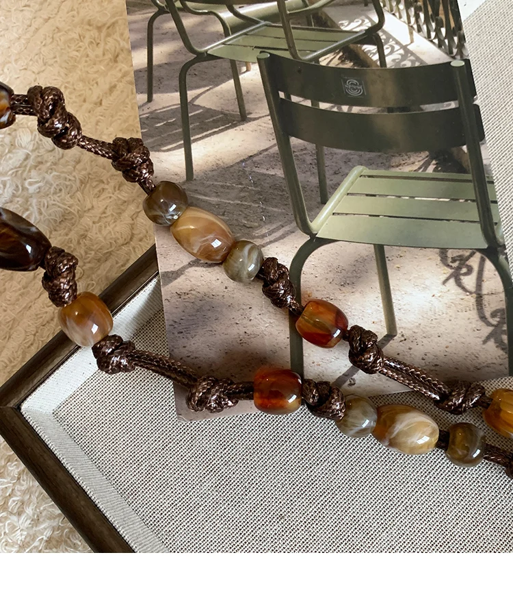 Retro Bohemian Style Woven Bead Waist Rope For Women With Skirts And Jeans Thin Waist Belt