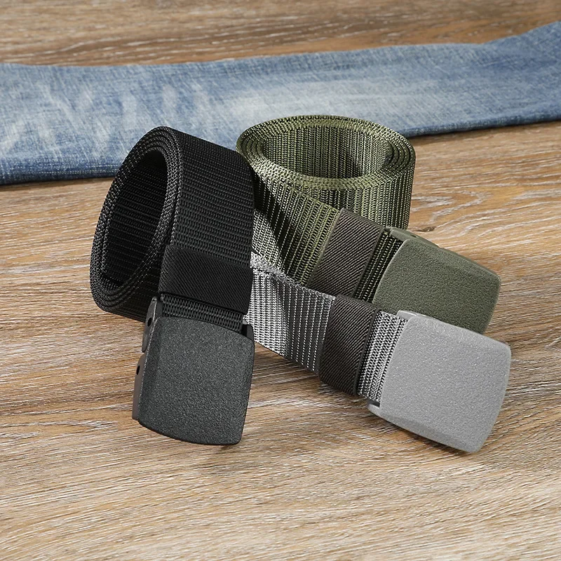 3.8X120cm Automatic Buckle Nylon Belt Male Army Green Camouflage Tactical Belt Mens Waist Canvas Belts Cummerbunds Women Strap