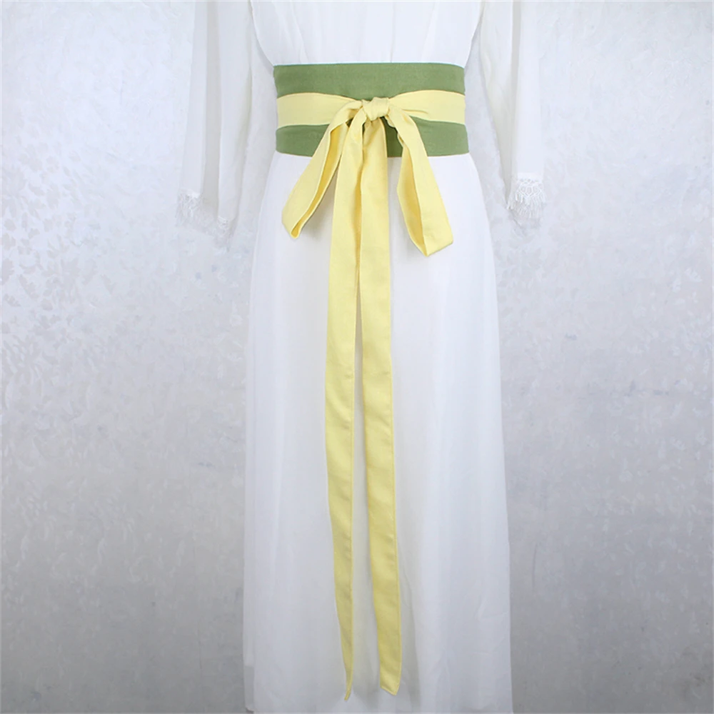 1pcs Chinese Traditional Long Hanfu Belt Antique Elegant Yukata Dress Kimono Cotton Linen Solid Color Waistband Women Girl Gift