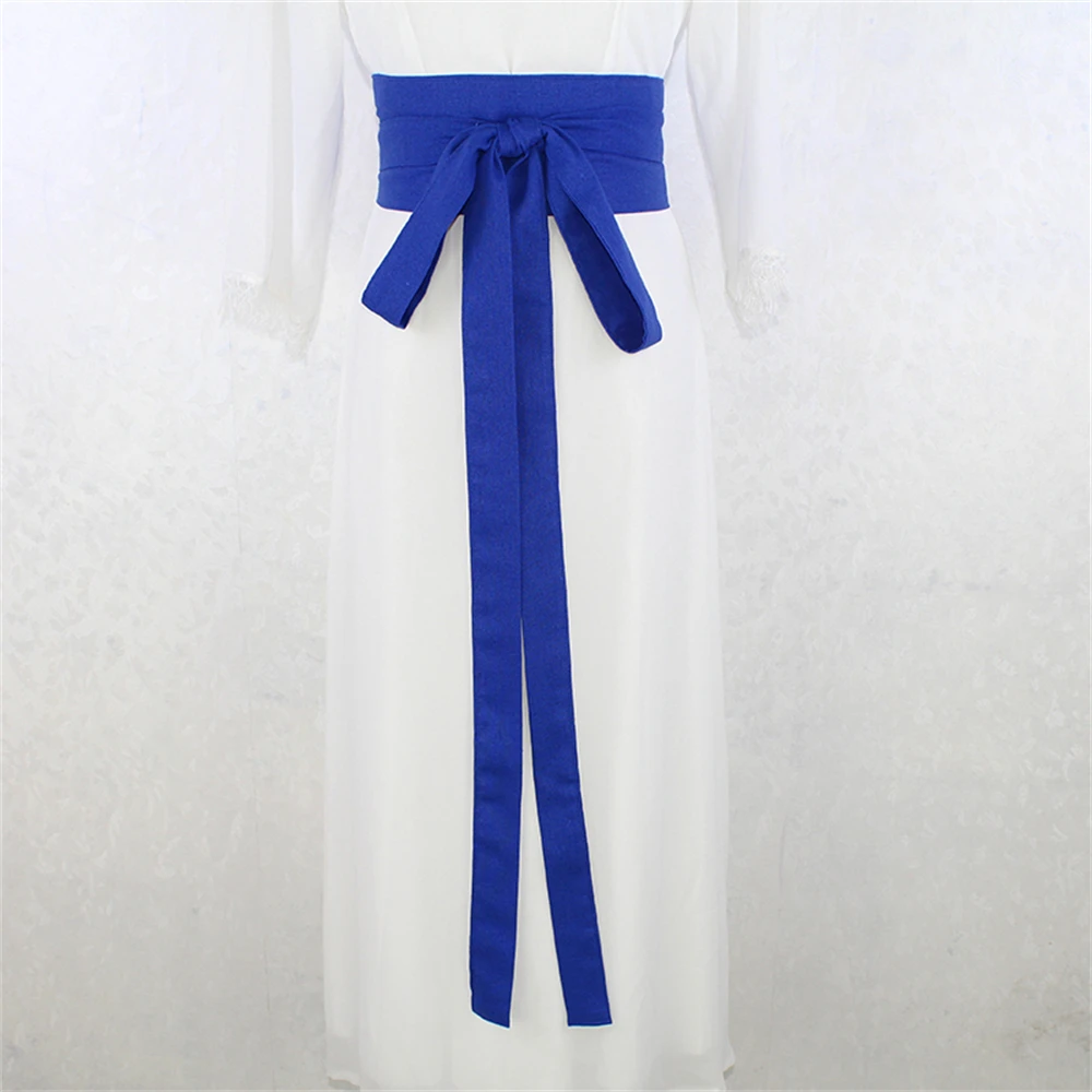 1pcs Chinese Traditional Long Hanfu Belt Antique Elegant Yukata Dress Kimono Cotton Linen Solid Color Waistband Women Girl Gift