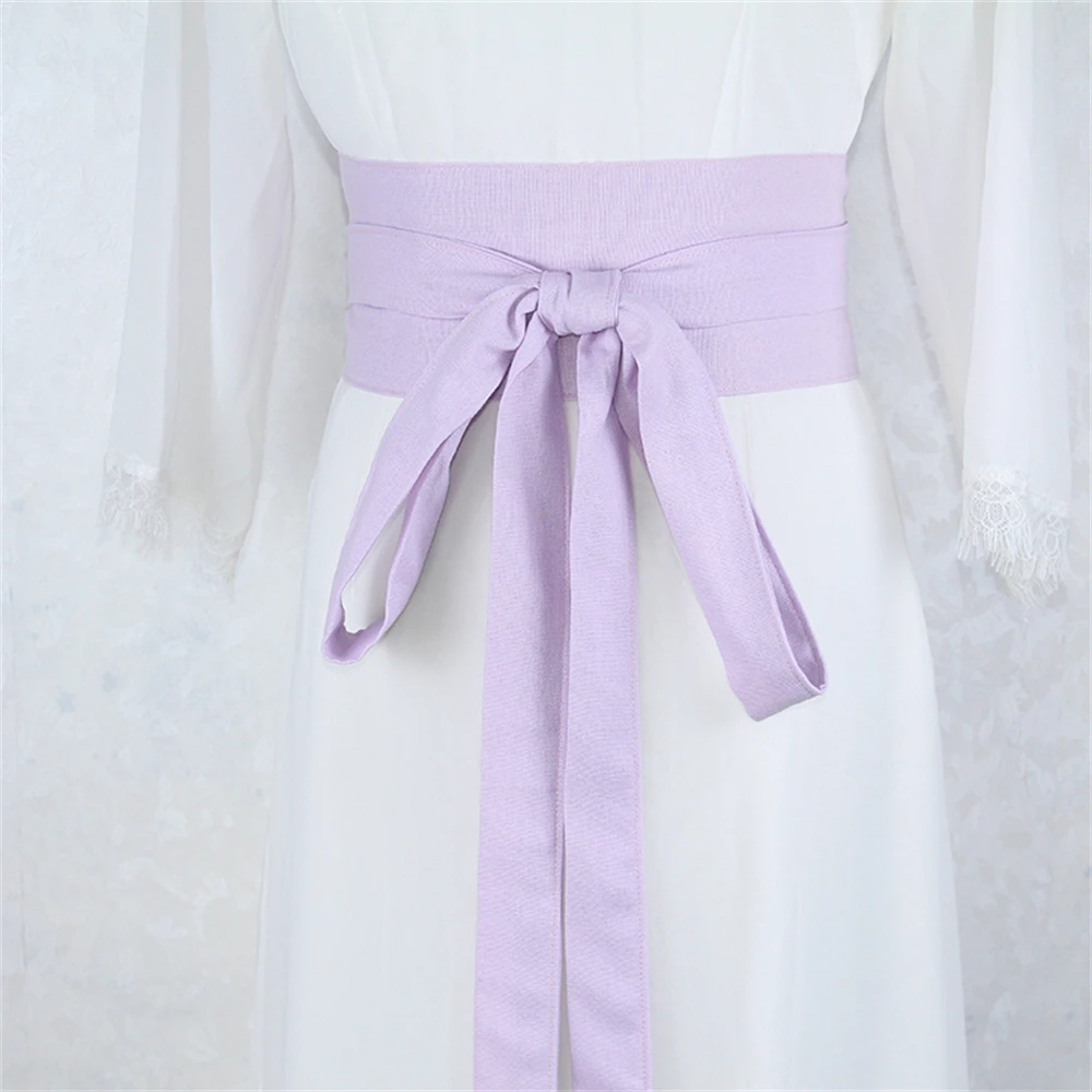 1pcs Chinese Traditional Long Hanfu Belt Antique Elegant Yukata Dress Kimono Cotton Linen Solid Color Waistband Women Girl Gift
