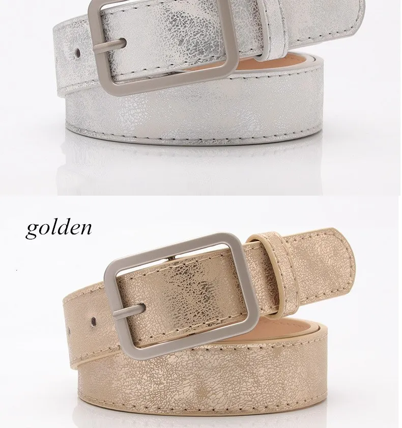 105cm Women's Korean Wild Belt Alloy pin buckle PU belt Ladies belt women belt Alloy square buckle