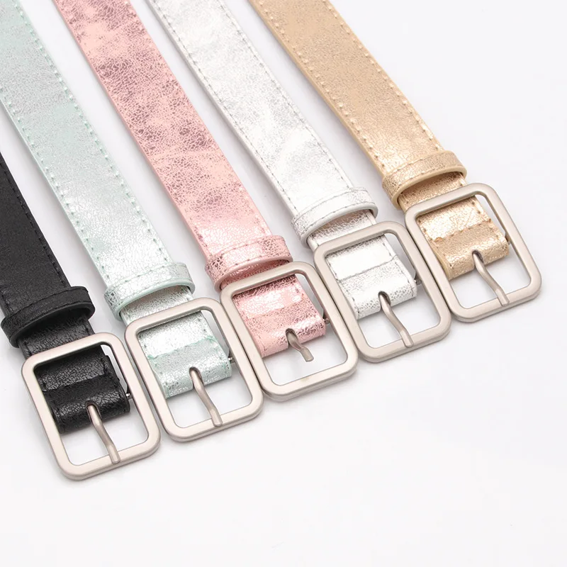 105cm Women's Korean Wild Belt Alloy pin buckle PU belt Ladies belt women belt Alloy square buckle