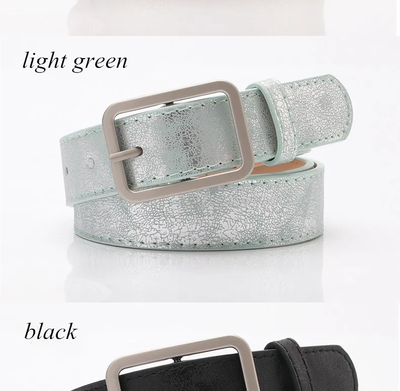 105cm Women's Korean Wild Belt Alloy pin buckle PU belt Ladies belt women belt Alloy square buckle