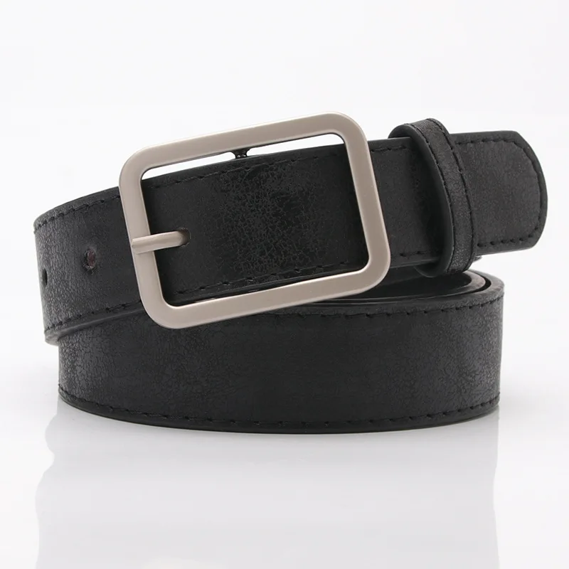 105cm Women's Korean Wild Belt Alloy pin buckle PU belt Ladies belt women belt Alloy square buckle