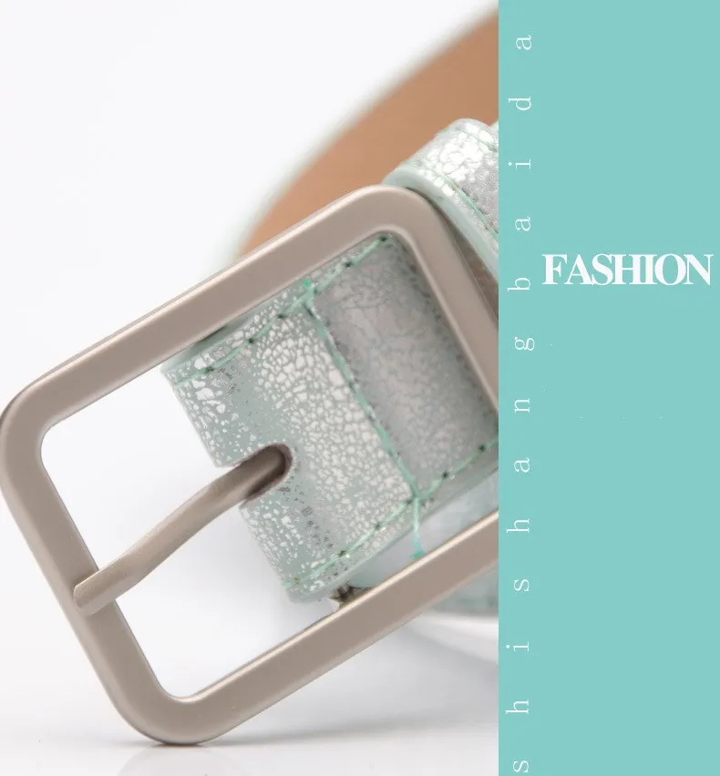 105cm Women's Korean Wild Belt Alloy pin buckle PU belt Ladies belt women belt Alloy square buckle