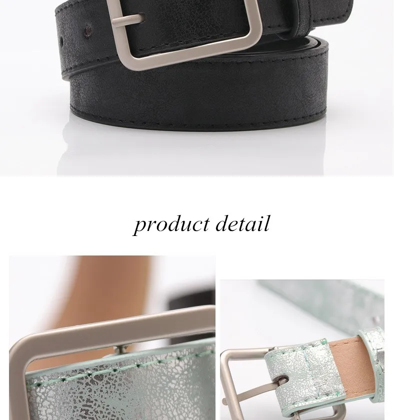 105cm Women's Korean Wild Belt Alloy pin buckle PU belt Ladies belt women belt Alloy square buckle