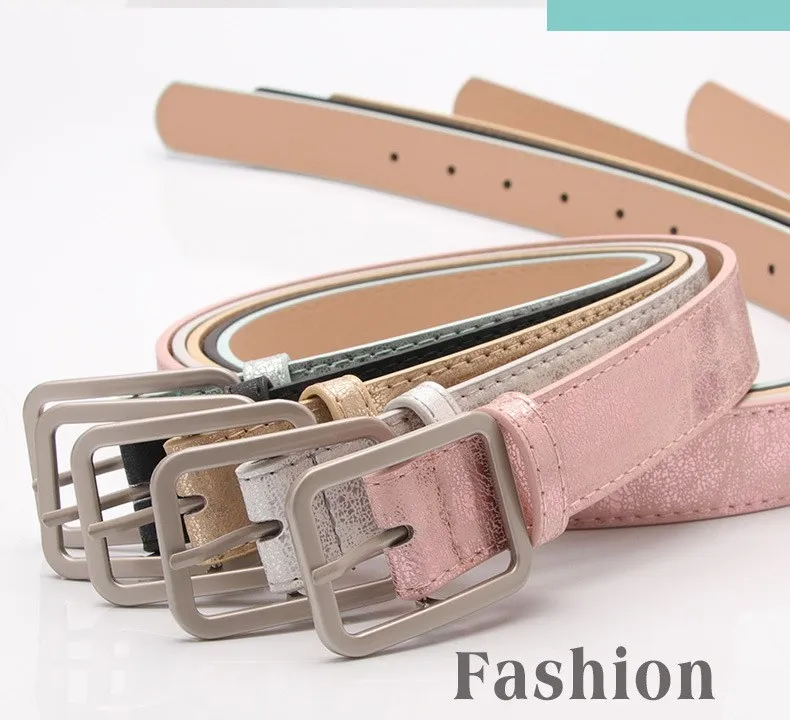 105cm Women's Korean Wild Belt Alloy pin buckle PU belt Ladies belt women belt Alloy square buckle