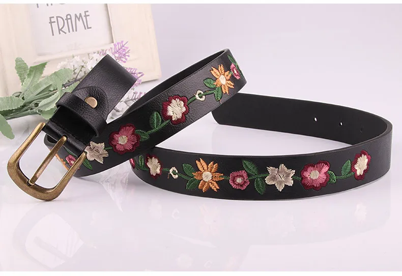Fashion Hot Girls Women Waist Slimming Belt with Embroidery Flower Waistband Dropship
