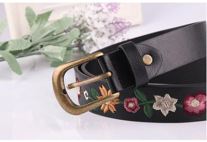 Fashion Hot Girls Women Waist Slimming Belt with Embroidery Flower Waistband Dropship