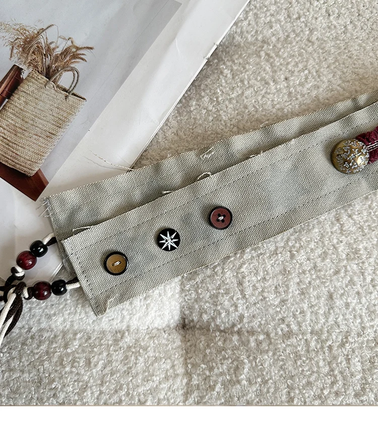 New Niche Star Button Color Splicing Waistband Belt With A Bow Tie Belt Unique Fashion