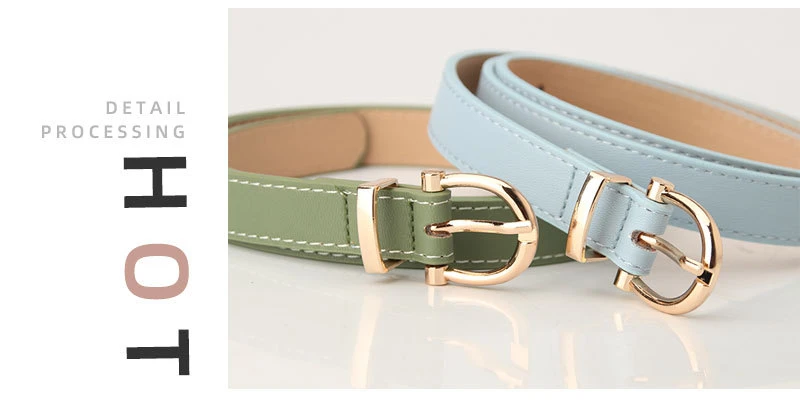 2023 Women Belts New PU Leather Simple Metal Buckle Belt Girls Dress Jean Pants Waistband Belts for Lady Luxury Designer Brand