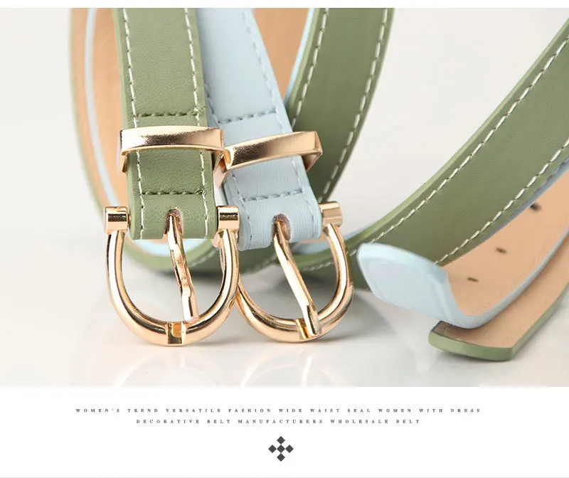 2023 Women Belts New PU Leather Simple Metal Buckle Belt Girls Dress Jean Pants Waistband Belts for Lady Luxury Designer Brand