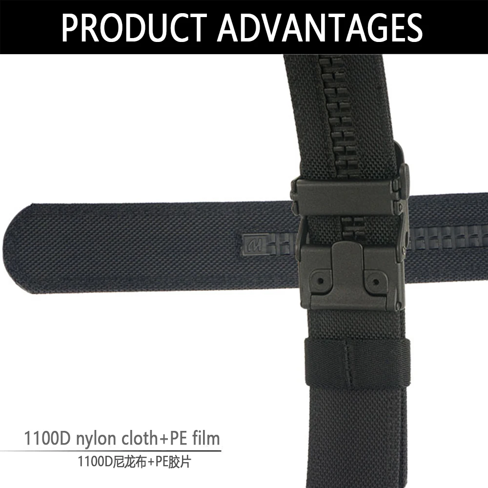 TUSHI Official Genuine New Military Tactical Belt Alloy Automatic Buckle Men's Police Duty Belt 1100D Nylon IPSC Gun Belt Male