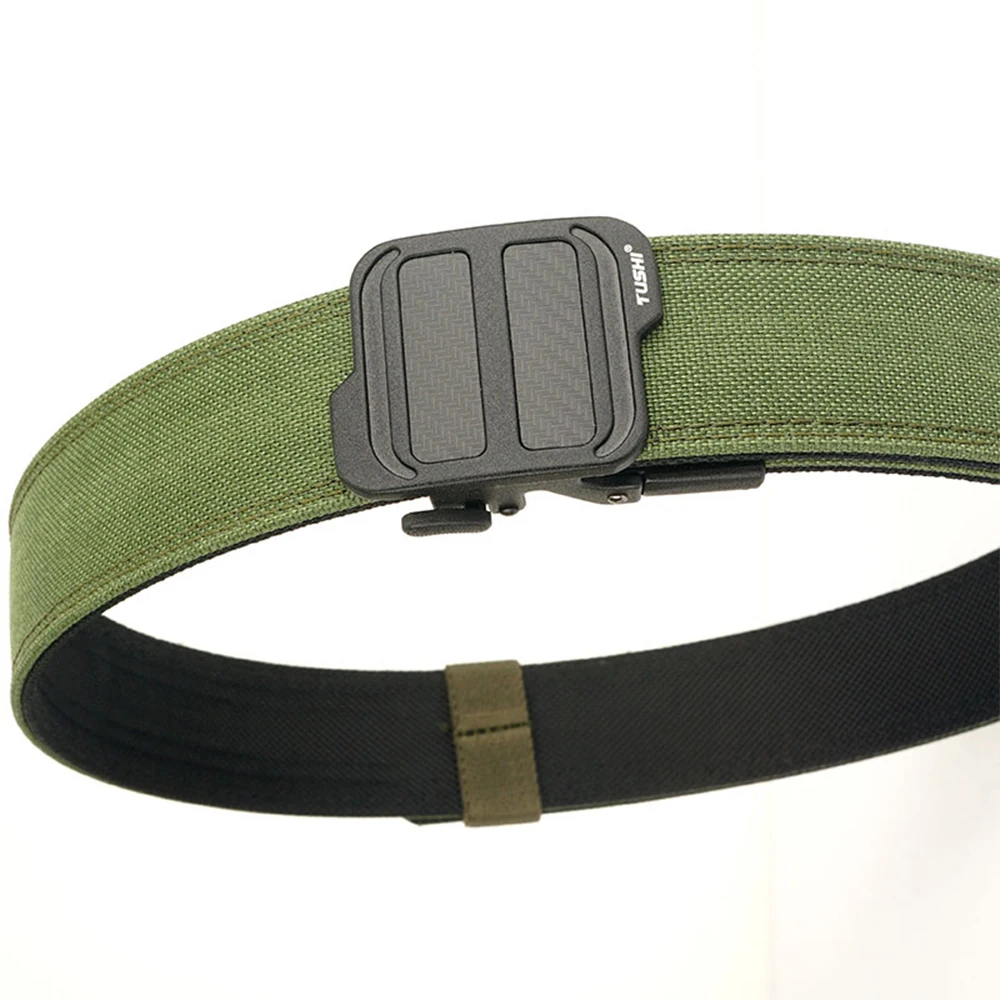 TUSHI Official Genuine New Military Tactical Belt Alloy Automatic Buckle Men's Police Duty Belt 1100D Nylon IPSC Gun Belt Male
