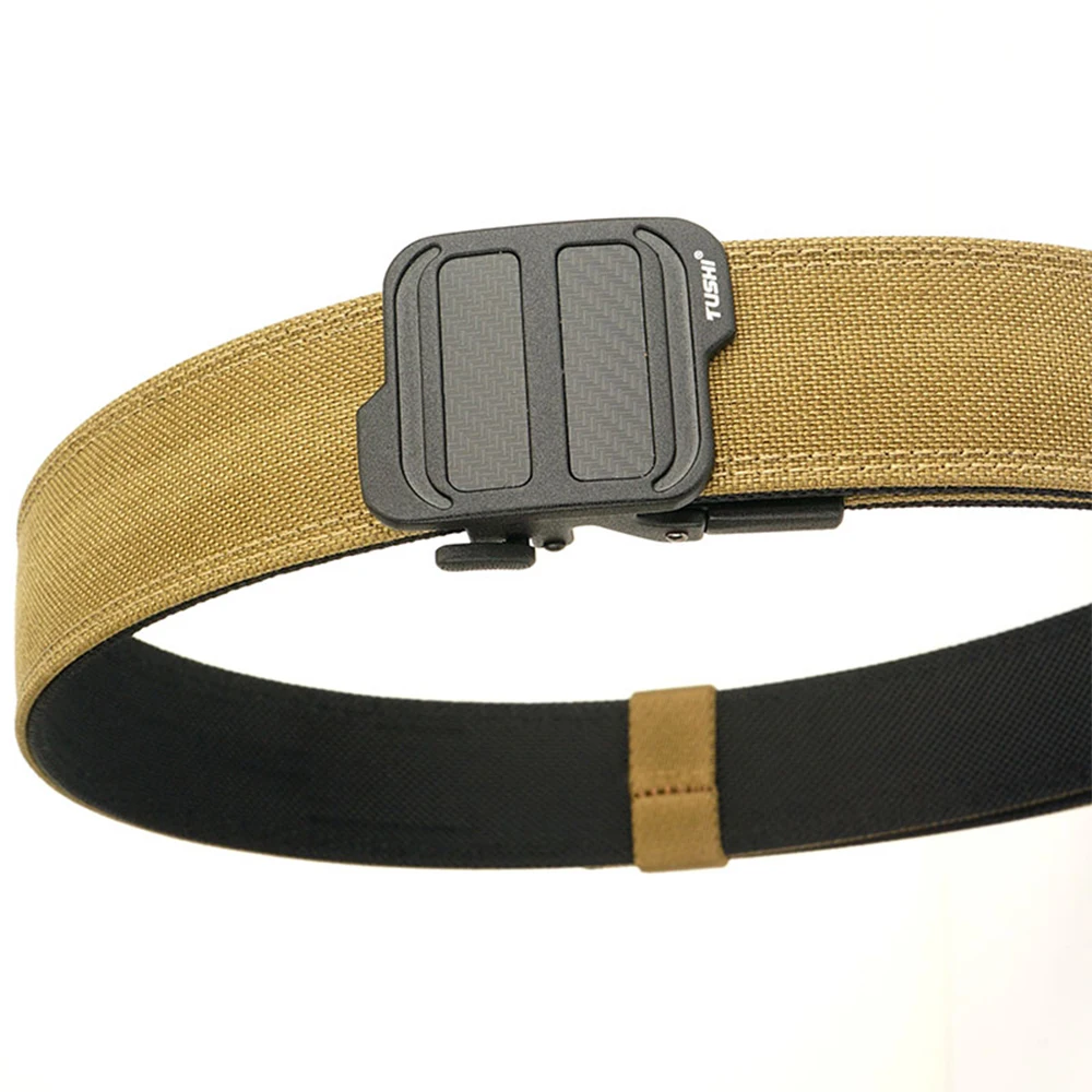 TUSHI Official Genuine New Military Tactical Belt Alloy Automatic Buckle Men's Police Duty Belt 1100D Nylon IPSC Gun Belt Male