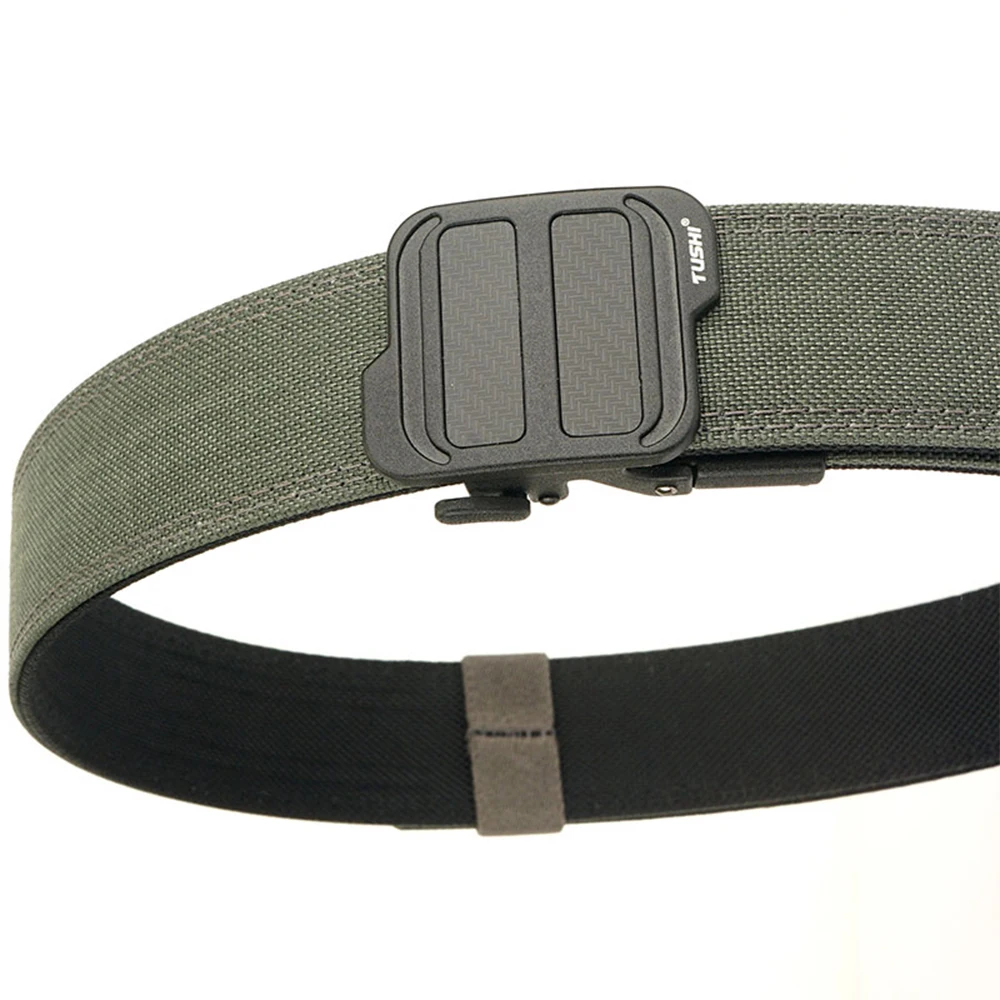 TUSHI Official Genuine New Military Tactical Belt Alloy Automatic Buckle Men's Police Duty Belt 1100D Nylon IPSC Gun Belt Male