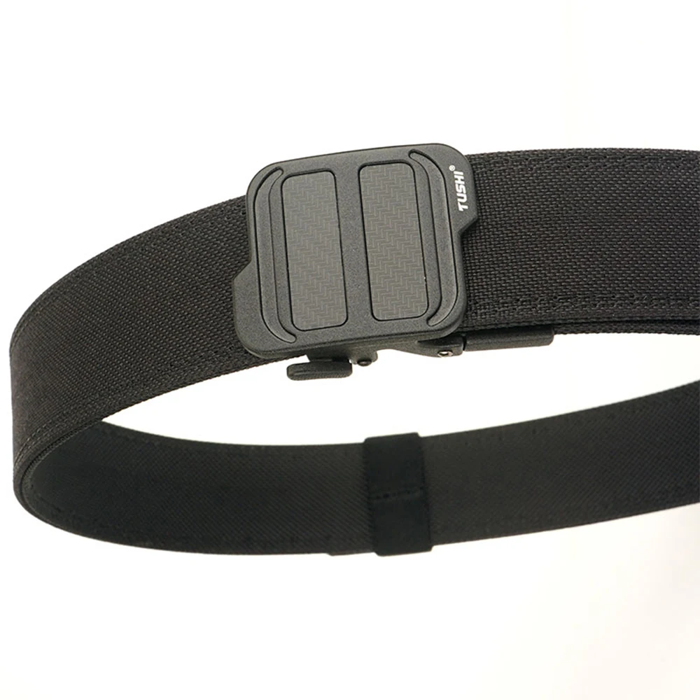 TUSHI Official Genuine New Military Tactical Belt Alloy Automatic Buckle Men's Police Duty Belt 1100D Nylon IPSC Gun Belt Male