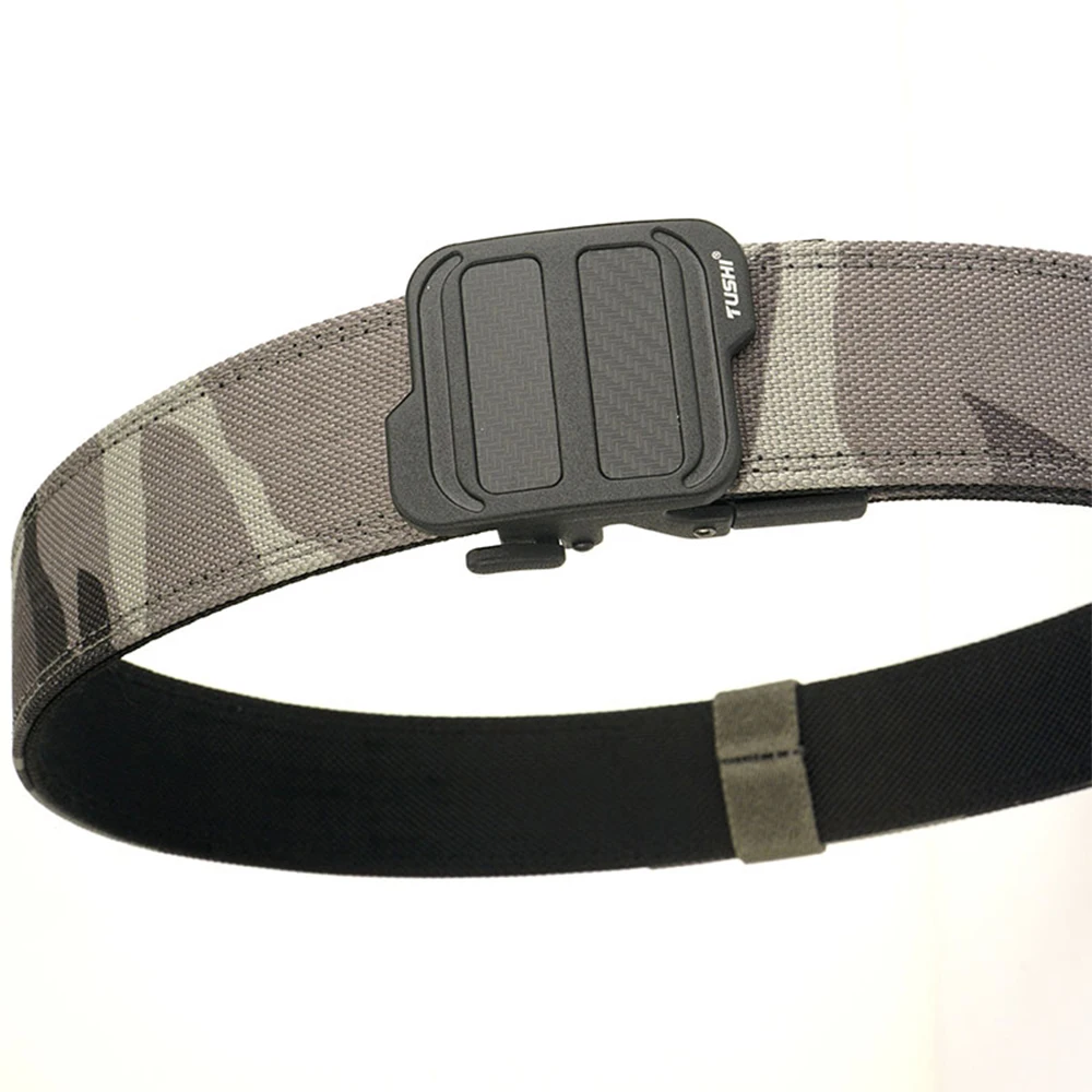 TUSHI Official Genuine New Military Tactical Belt Alloy Automatic Buckle Men's Police Duty Belt 1100D Nylon IPSC Gun Belt Male