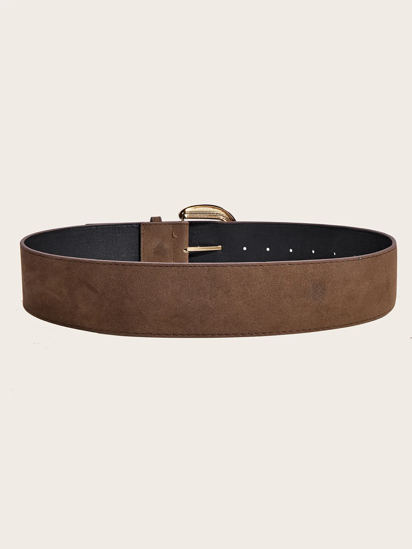 5.8x107cm Vintage Suede Leather Wide Belt Casual Gold Silver Metal Pin Buckle Waistband Women Men Business Waist Strap Gifts