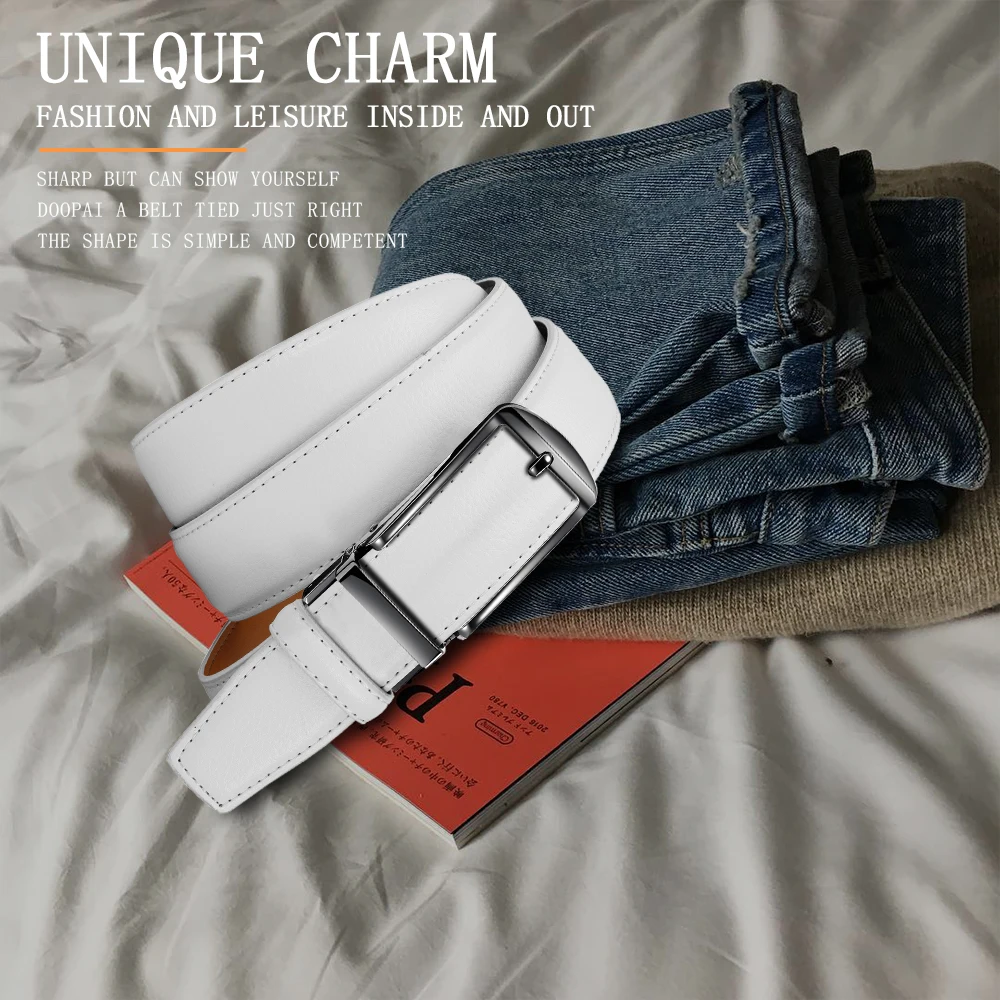 Men's Brand Leather Belts for Men 105cm-135cm Automatic Belt with Ratchet Strap Top Quality Belts Luxury Belts for Men