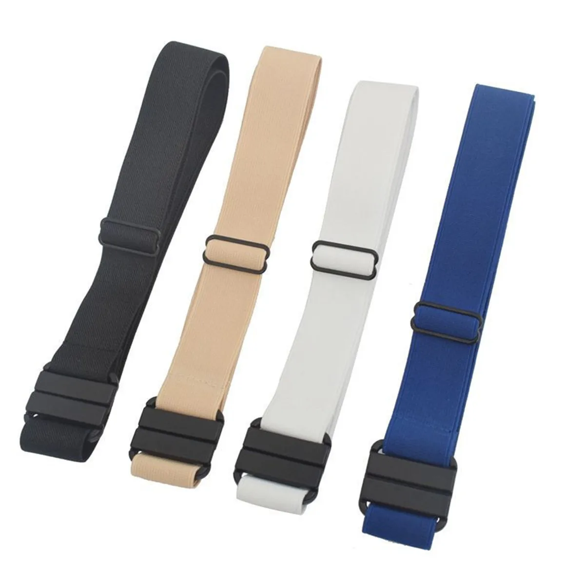 New Unisex Buckle-Free Elastic Belt For Jeans Pants Dress Stretch Waist For Women Men No Buckle Without Buckle Free Belts