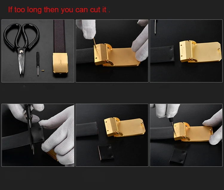 Ciartuar Men's Fashion Belt Genuine Leather Strap High-Quality First Layer Luxury Buckle
