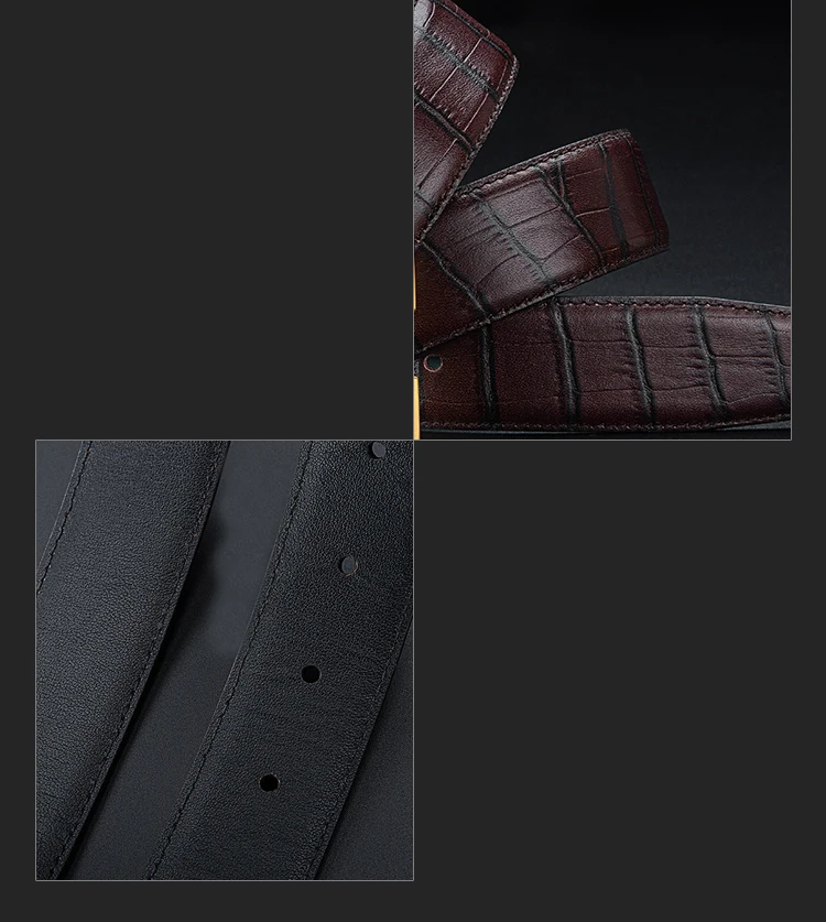 Ciartuar Men's Fashion Belt Genuine Leather Strap High-Quality First Layer Luxury Buckle