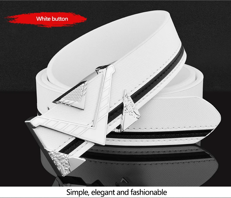 2025 New High Quality Belts for Men &Women Unisex Fashion Shiny White Design Buckle Waist Shaper Leather Belts