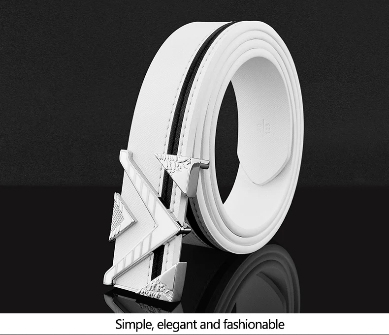 2025 New High Quality Belts for Men &Women Unisex Fashion Shiny White Design Buckle Waist Shaper Leather Belts