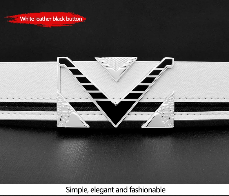 2025 New High Quality Belts for Men &Women Unisex Fashion Shiny White Design Buckle Waist Shaper Leather Belts