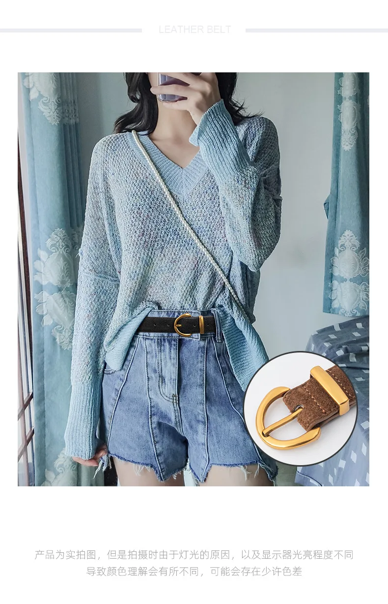 Women Luxury Design Suede Leather Belt Casual Versatile Business Waist Strap Trendy Pin Buckle Waistband