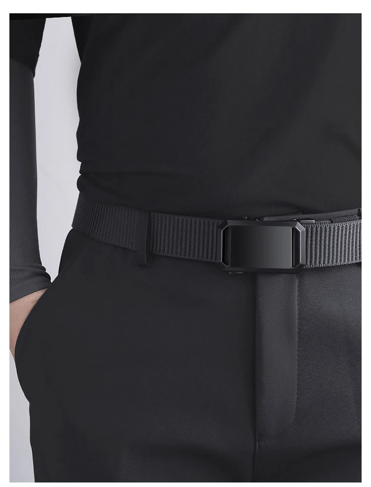 DINISITON Men‘s Belt Nylon Breathable Belts for Men Outdoor Equipment Belt Cowboy Canvas Designer Belt Tactical Belt
