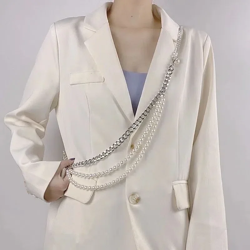 Women Belt Pearls Splicing Woman Belt for Jeans Vintage Fashion Leisure Designer Belts Women High Quality 2024 New