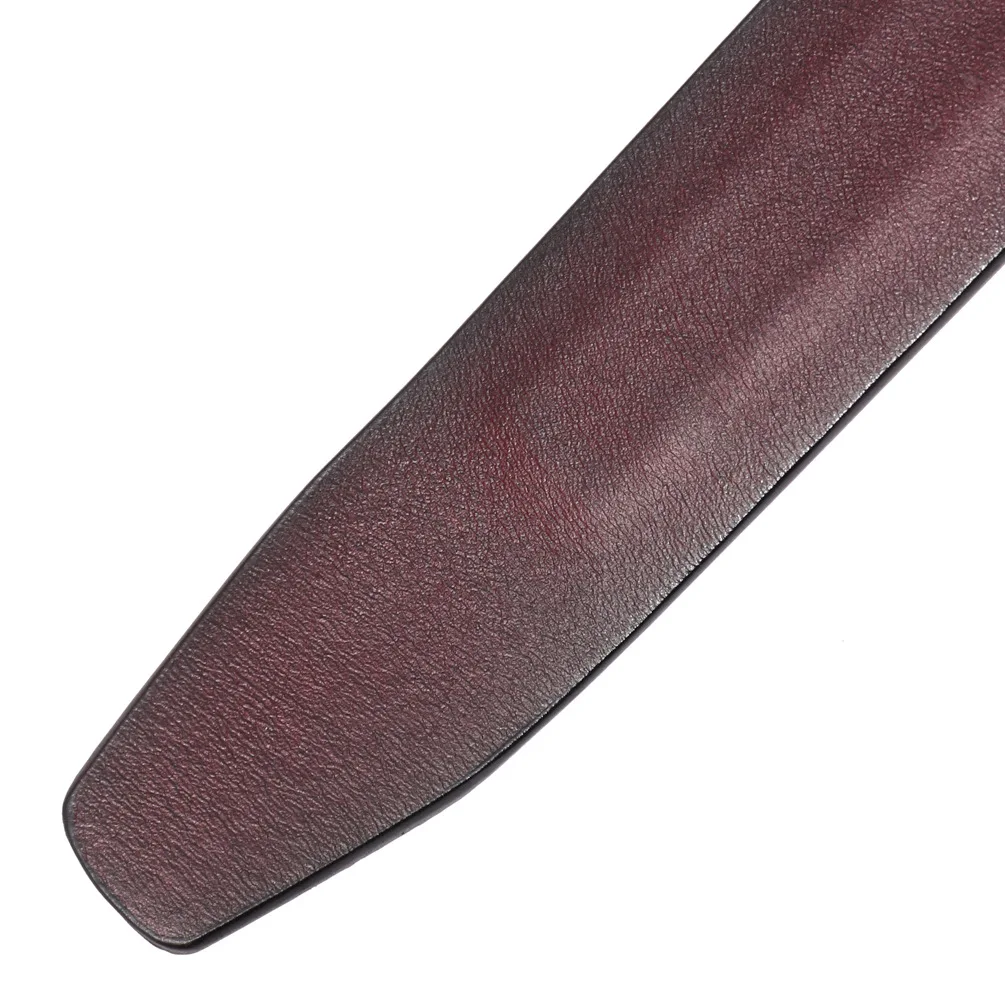 3.5cm Wide Luxury Brand No Buckle Cowhide Leather Ratchet Belt Men Without Buckle Holeless Mens Automatic Genuine Leather Belts