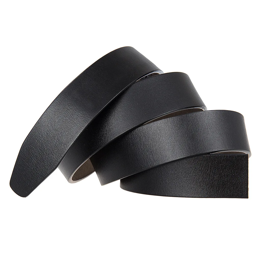 3.5cm Wide Luxury Brand No Buckle Cowhide Leather Ratchet Belt Men Without Buckle Holeless Mens Automatic Genuine Leather Belts