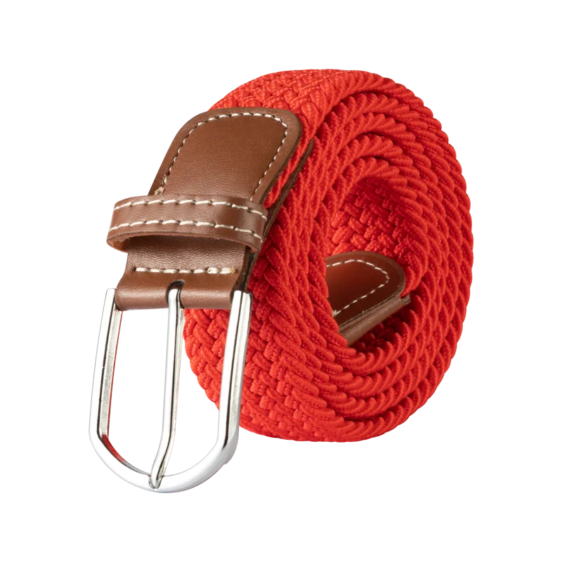 3.3cmx107cm Unisex Belt Casual Knitted Pin Buckle Men Belt Woven Canvas Elastic Braided Stretch Belts for Women