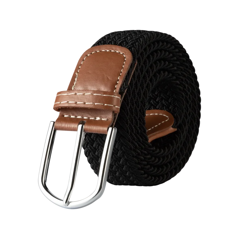 3.3cmx107cm Unisex Belt Casual Knitted Pin Buckle Men Belt Woven Canvas Elastic Braided Stretch Belts for Women