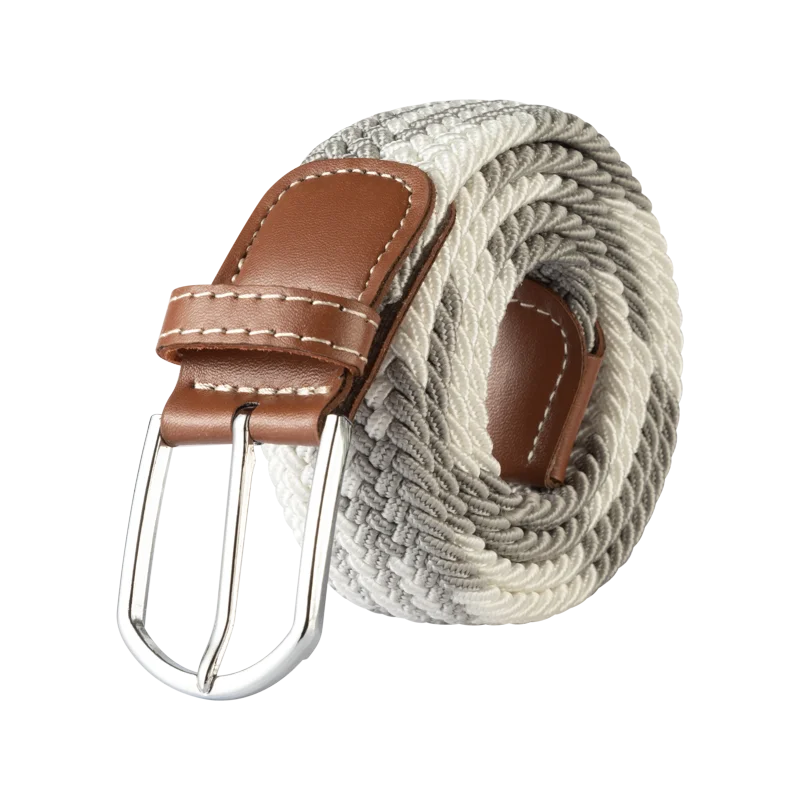 3.3cmx107cm Unisex Belt Casual Knitted Pin Buckle Men Belt Woven Canvas Elastic Braided Stretch Belts for Women